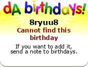 My birthday badge