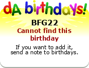 My birthday badge