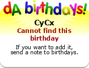 My birthday badge