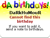 My birthday badge