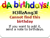 My birthday badge