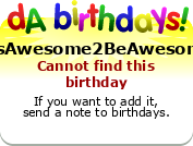 My birthday badge