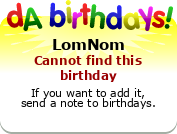 My birthday badge