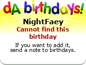 My birthday badge