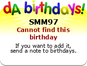 My birthday badge