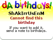 My birthday badge