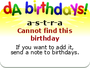 My birthday badge