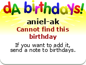 My birthday badge