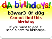 My birthday badge