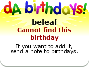 My birthday badge