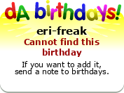 My birthday badge