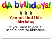 My birthday badge
