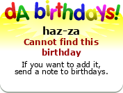 My birthday badge