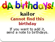 My birthday badge
