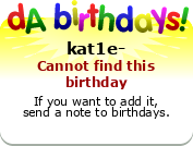 My birthday badge