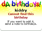 My birthday badge