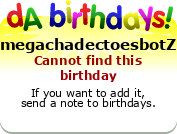 My birthday badge