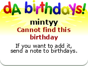 My birthday