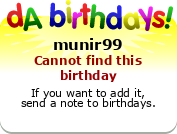 My birthday badge