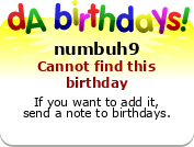 My birthday badge