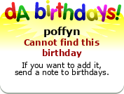 My birthday badge