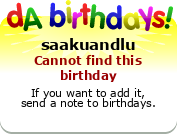 My birthday badge