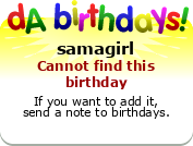 My birthday badge