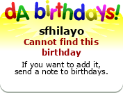 My birthday badge