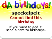 Speck's birthday badge