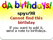 My birthday badge