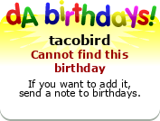 My birthday badge