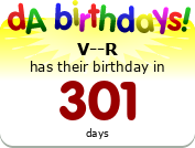 V--R's Birthday Badge.