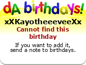 My birthday badge