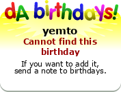My birthday badge