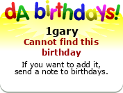 My birthday badge