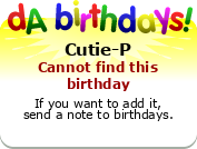 My birthday badge