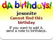 My birthday badge